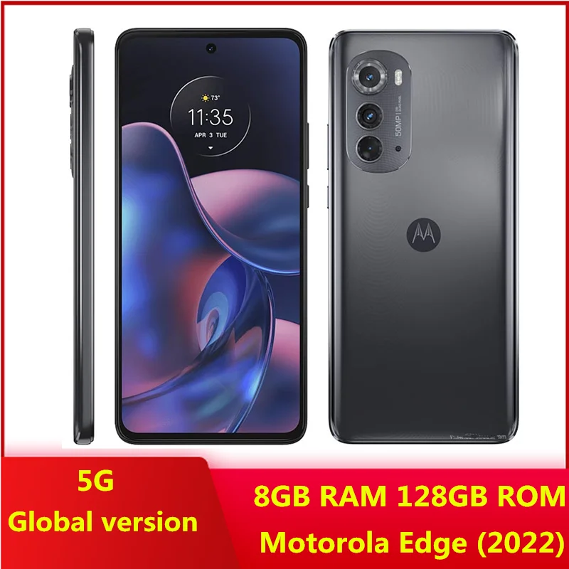 Sbloccato Motorola Edge (2022) Xt2205 Ricondizionato Originale 5G Let Nfc Phone 8Gb 128Gb 6.6 Pollici 50Mp 6000Mah Cellulare