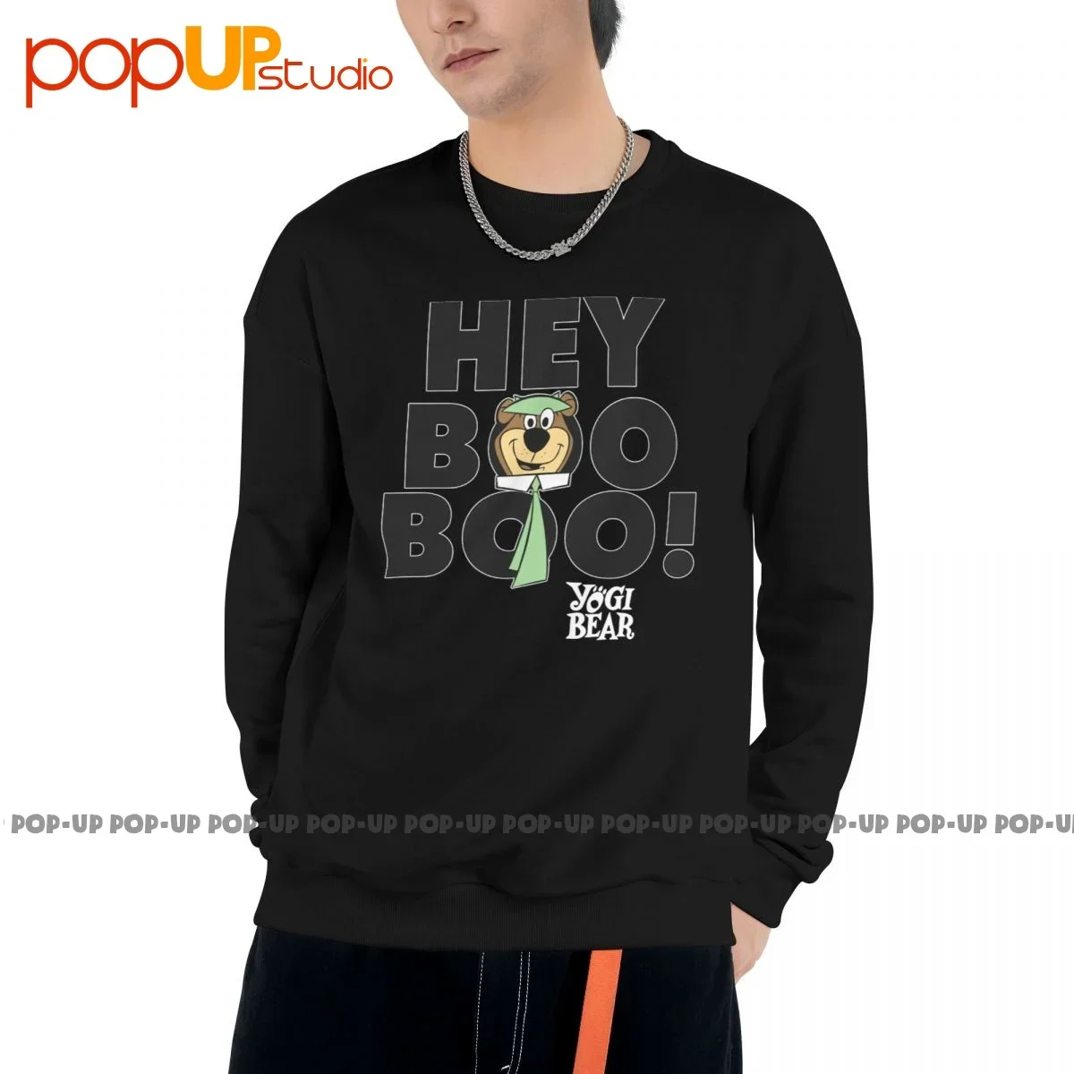 Yogi Bear Hey Boo Boo Felpa Pullover Camicie Cool Print Hipster Best Seller
