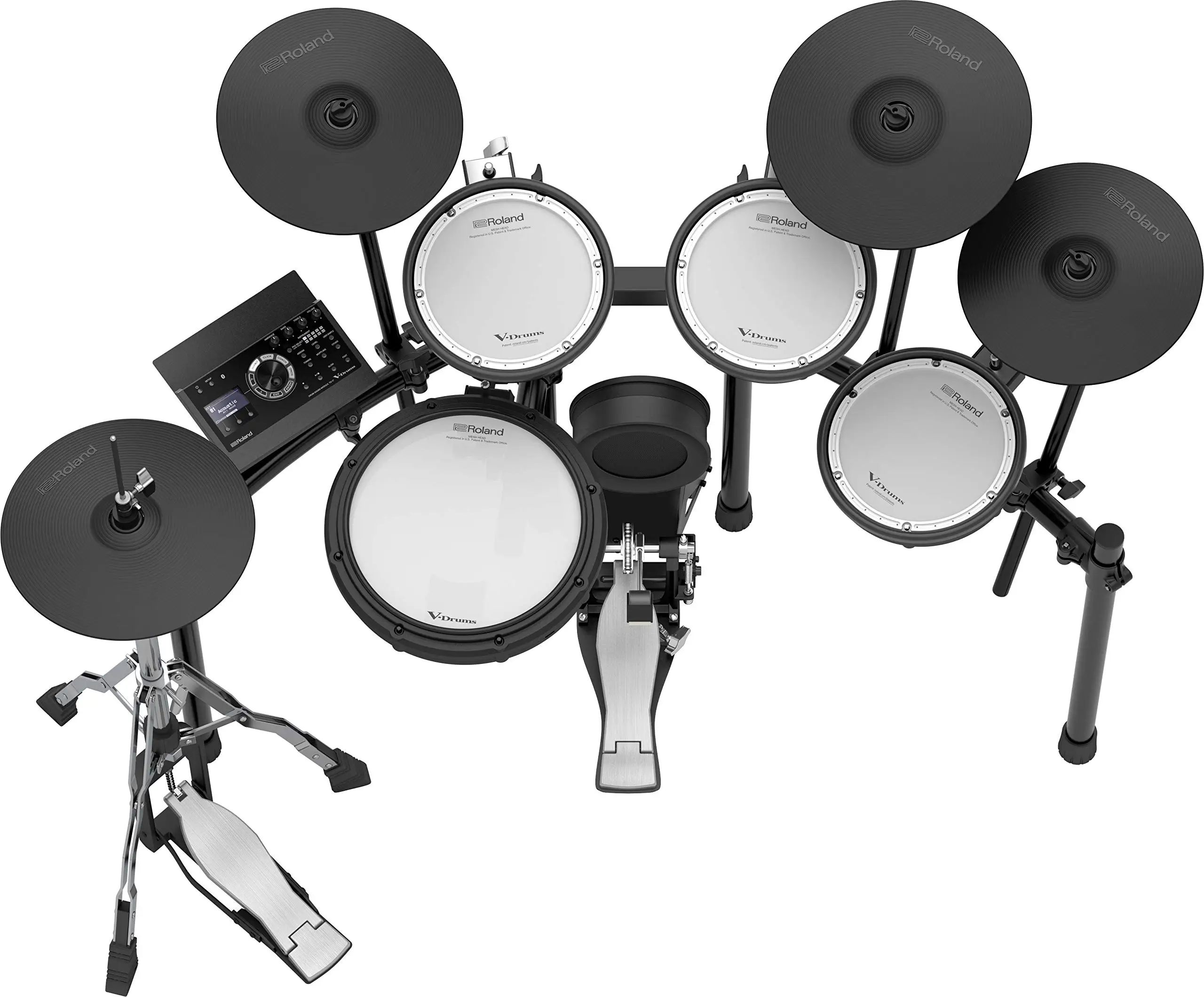 Tamburo In Legno Rosso Stile Strumento Tradizionale Strumento Smanico Roland Td-17Kvx V-Drums Tamburo Elettronico