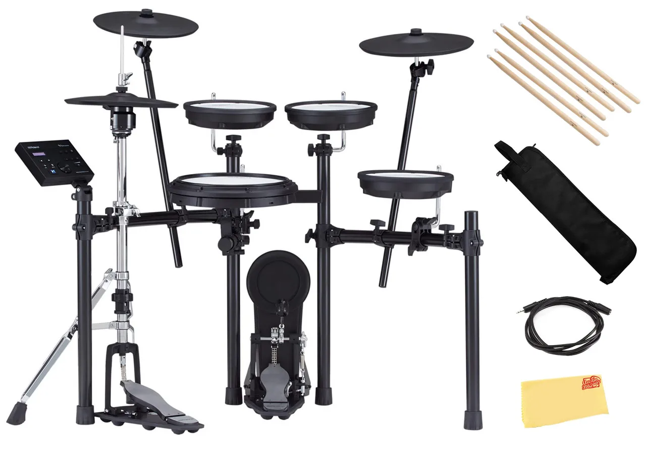 Originale Roland Td-17Kvx V-Drums Batteria Elettronica Tamburo Essentials Bundle