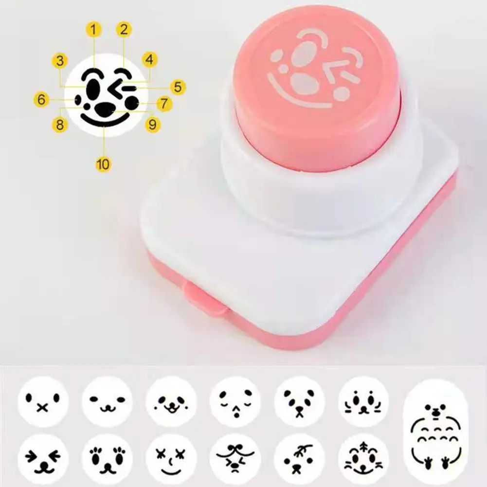 Cartoon Laver Seaweed Nori Cutter Onigiri Punch Stamp Fai Da Te Baby Meal Faccina Sorridente Sushi Tool Maker Mold Bento Decor Kitchen Tool