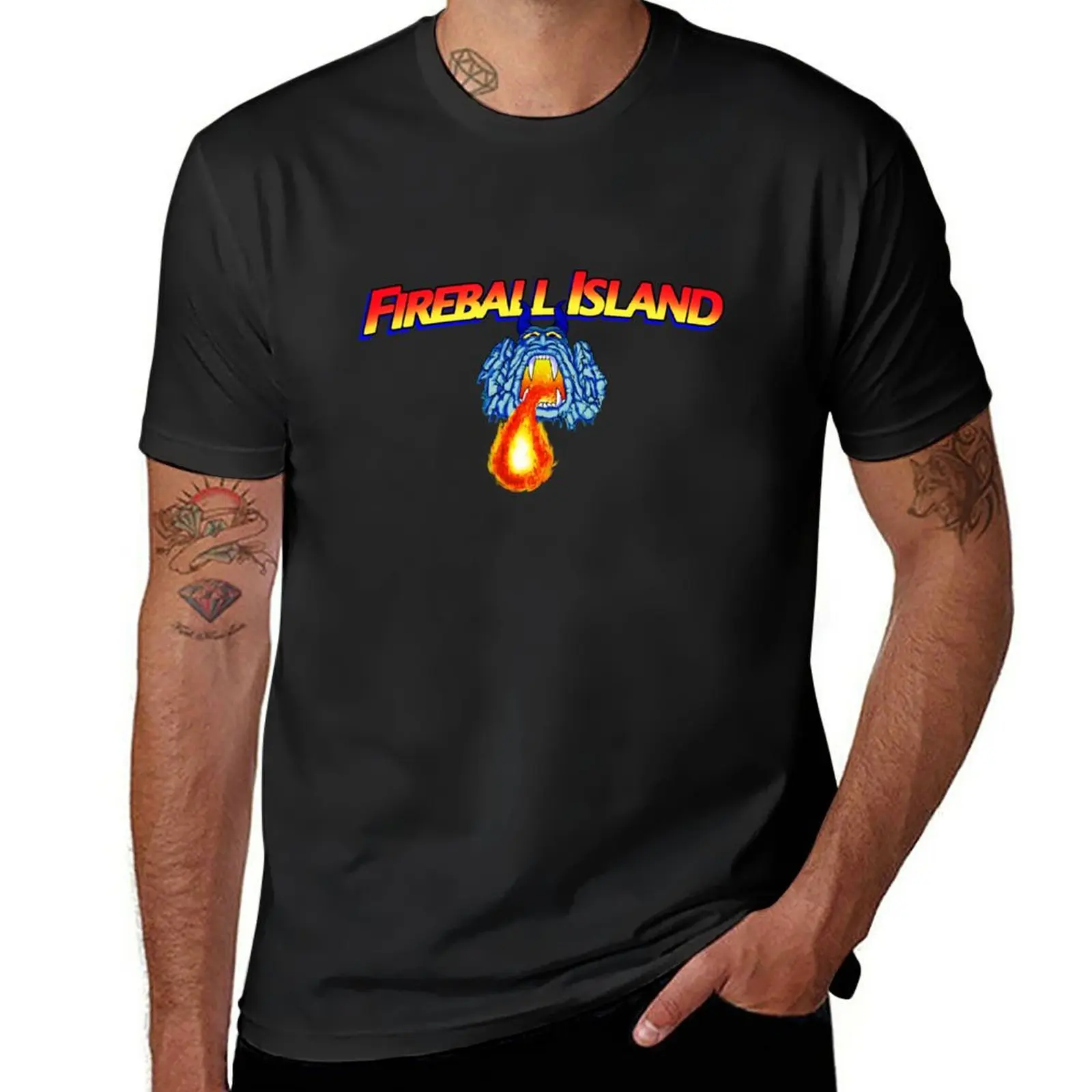 New Fireball Island 80'S Board Game T-Shirt Ragazzi Animal Print Shirt Anime Clothes Funny T Shirt T-Shirt Uomo T Shirt
