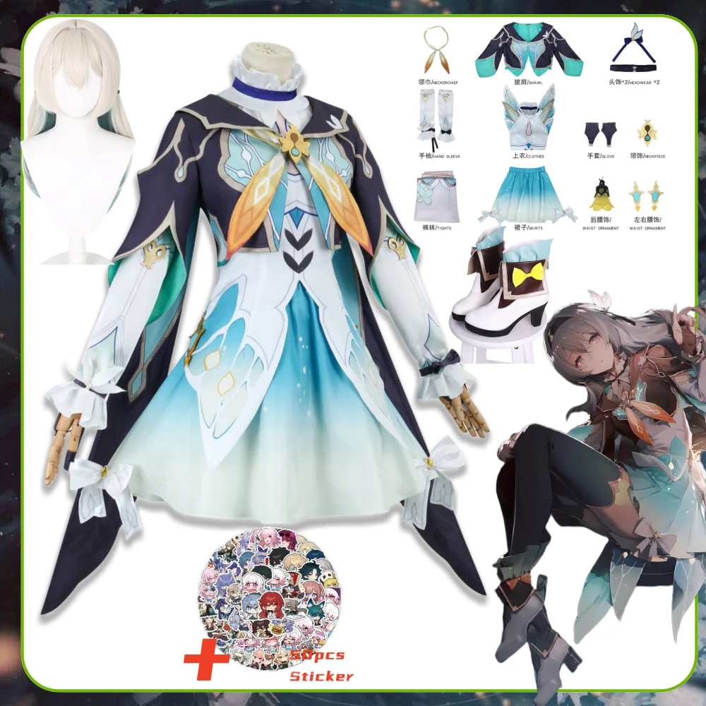 Honkai Firefly Cosplay Honkai Star Rail Firefly Cosplay Costume Donna Outfit Star Rail Firefly Cos Parrucca Scarpe Costumi Di Halloween