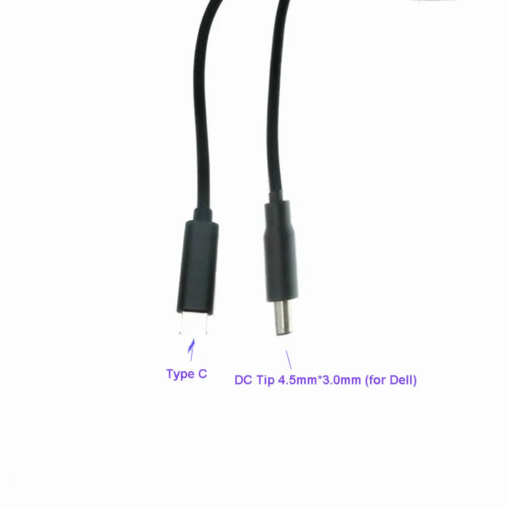 Pd Usb C  Type C Male To Dc 4.5X3.0*0.6Mm For Dell Laptops 1.5M Cable 65W Ultrabook Xps: Xps 12 Xps 13 Series