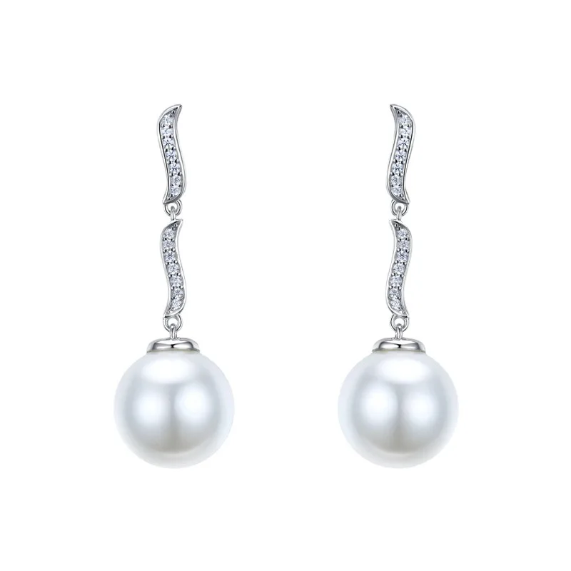 2023 Nuovo Prodotto S925 Argento Fashion Style Seiko Pearl Set 14Mm Shell Bead Orecchini Orecchini Moda