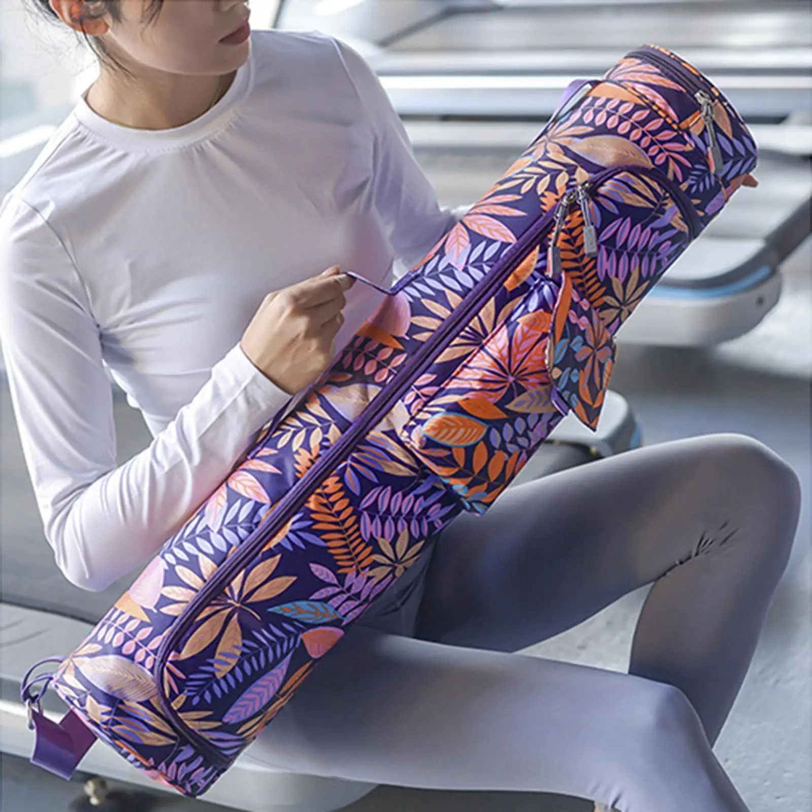 Zaino Da Palestra Stampato Donna Yoga Mat Bag Uomo Sport Pilates Mat Zaino Fitness Dance Gym Mat Cover Zaino Sportivo Vendita Calda
