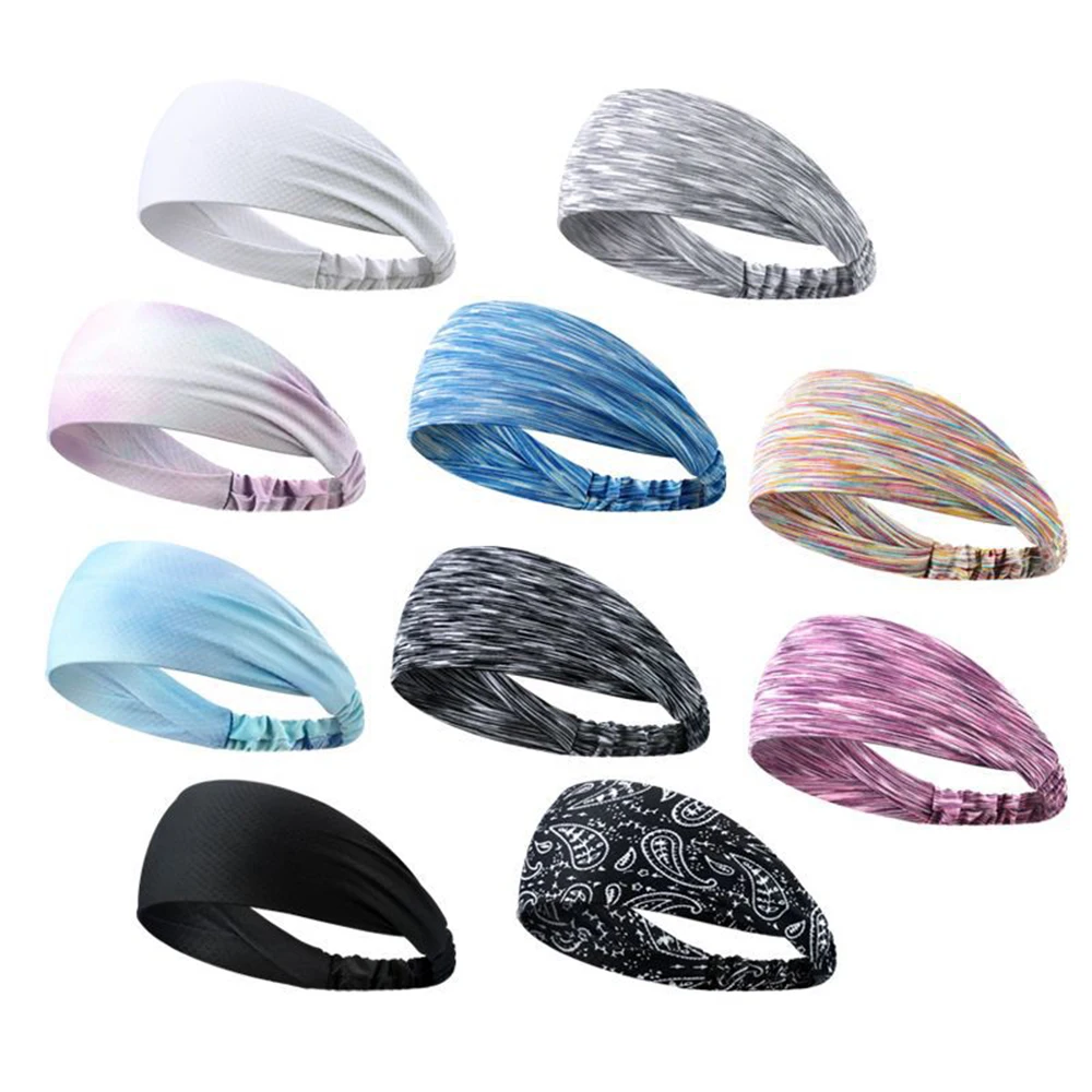 Women'S Workout Headbands Non Slip Sport Yoga Sweatband Elastic Moisture Wicking Headbands For Women Non Slip Sweatbands Mc889