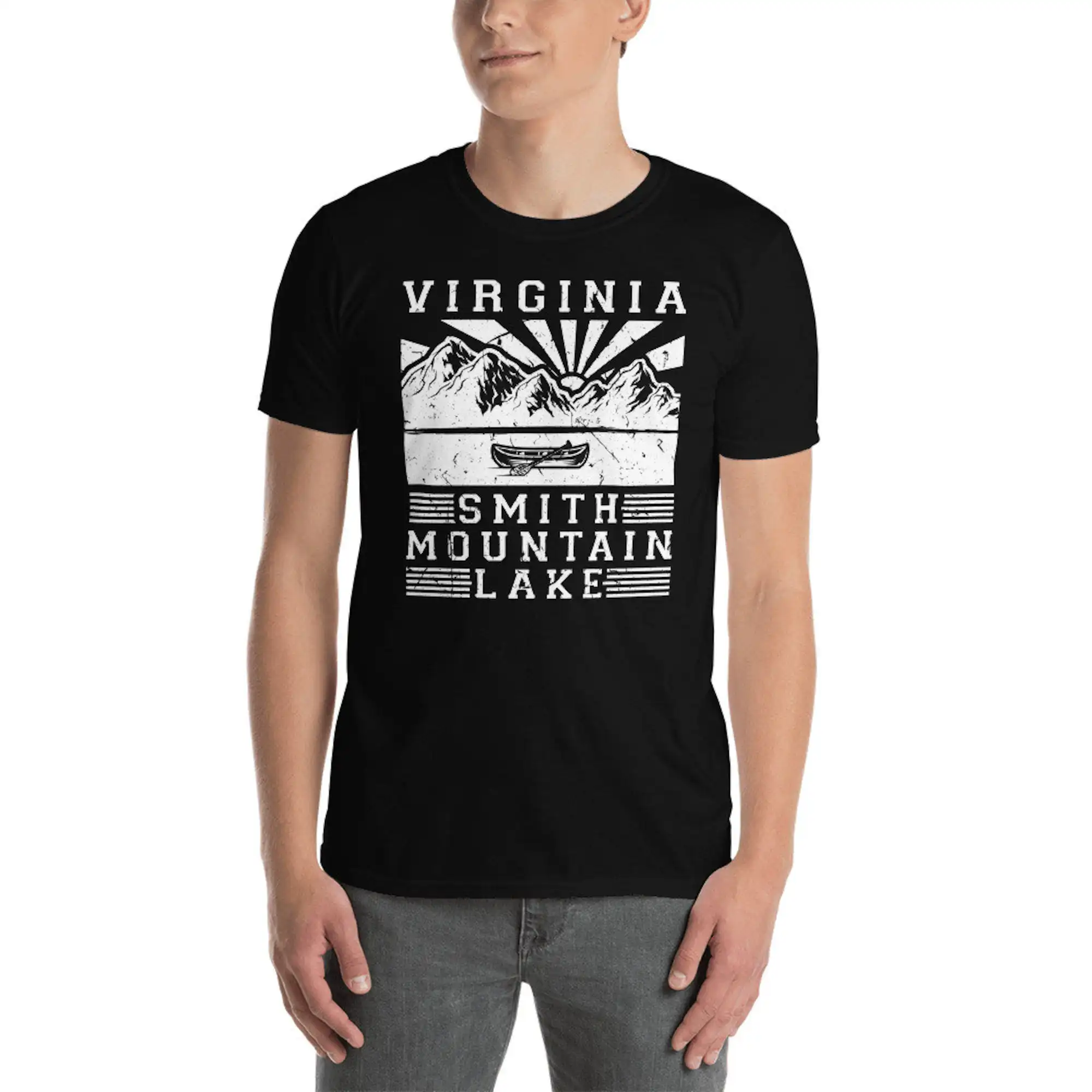 T-Shirt Unisex Per Le Vacanze In Famiglia Abbinata A Virginia Smith Mountain Lake