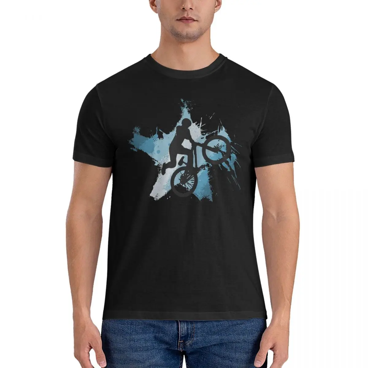 Maglietta Da Uomo Downhill Jump M-Mtb Mountain Bike Novità Tees Maglietta Girocollo Manica Corta Idea Regalo In Puro Cotone Top