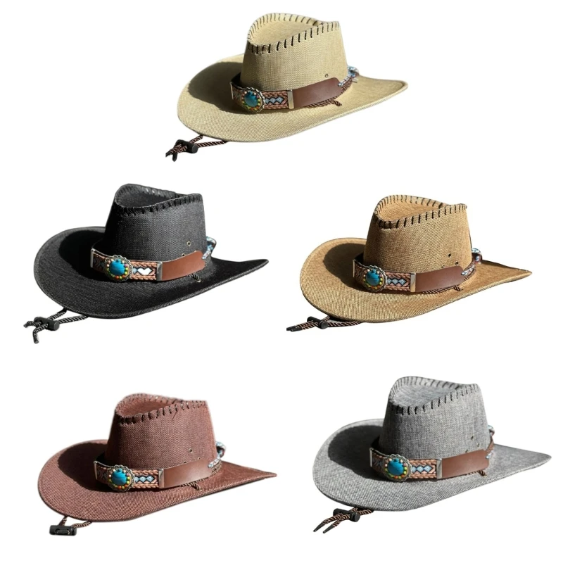 Cappello Da Pescatore A Tesa Larga Traspirante Per Escursioni Da Cowboy All'Aperto, Regalo Per Gentiluomini All'Ingrosso