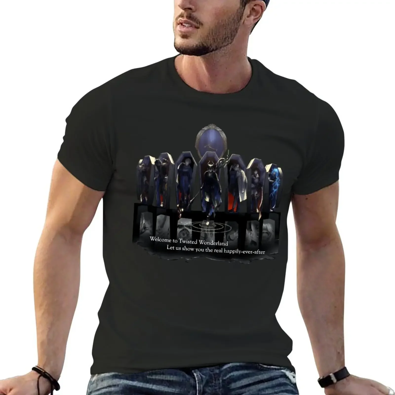 T-Shirt Twisted Wonderland Kawaii Clothes Sweat Men Clothing