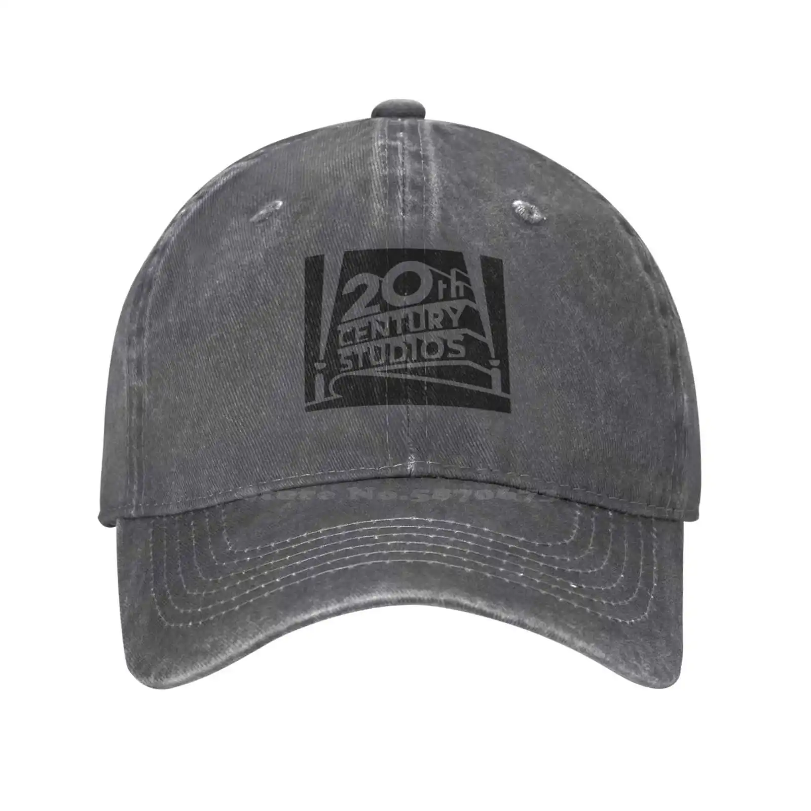 20Th Century Fox Logo Stampato Logo Del Marchio Grafico Berretto In Denim Di Alta Qualità Berretto Da Baseball Lavorato A Maglia