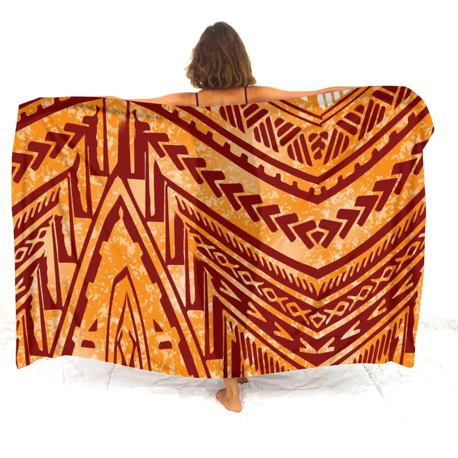 2024 New Fashion Samoa Beach Dress Custom Polynesian Women'S Sarong Quick-Drying Sweat-Winging Coat Costume Da Bagno Sarong