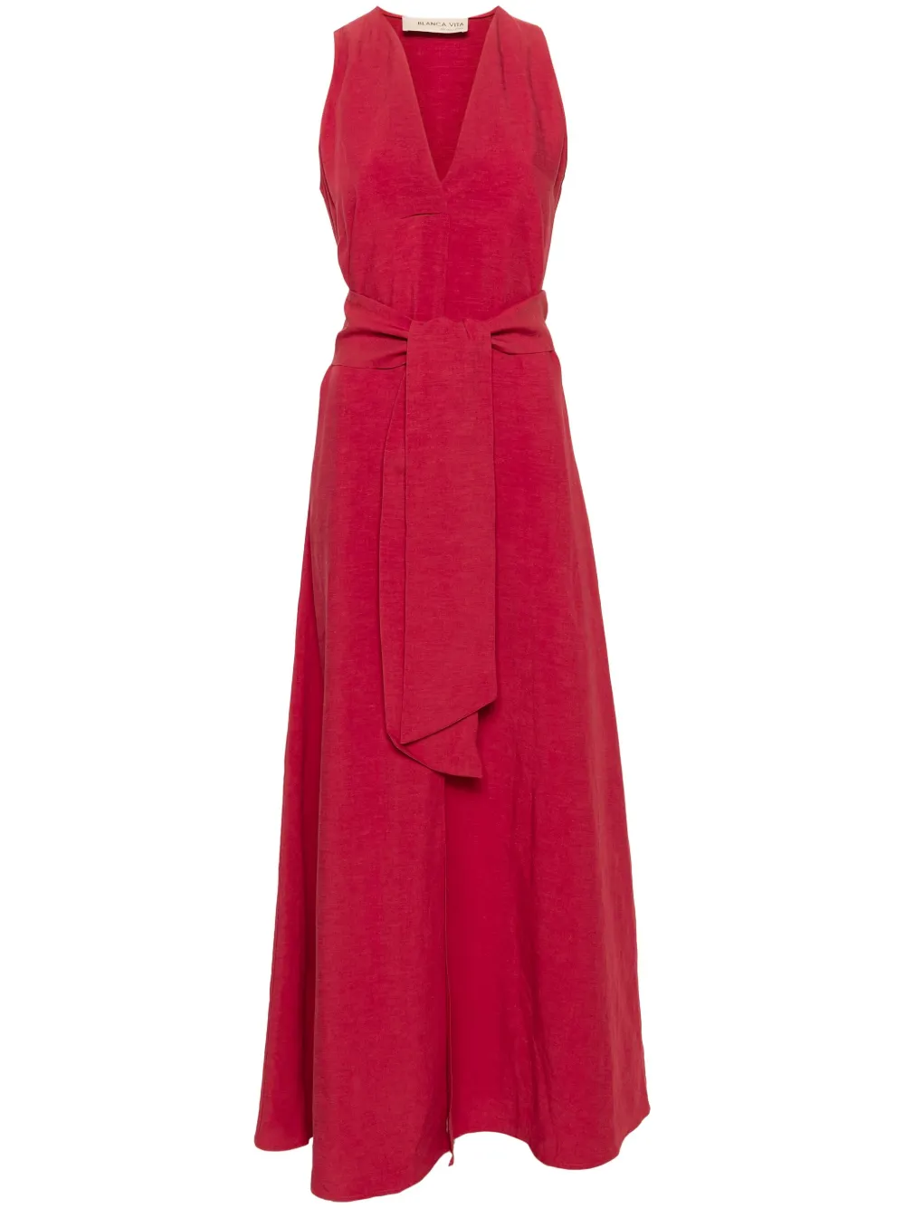 Blanca Vita Aralia belted maxi dress - Rosso