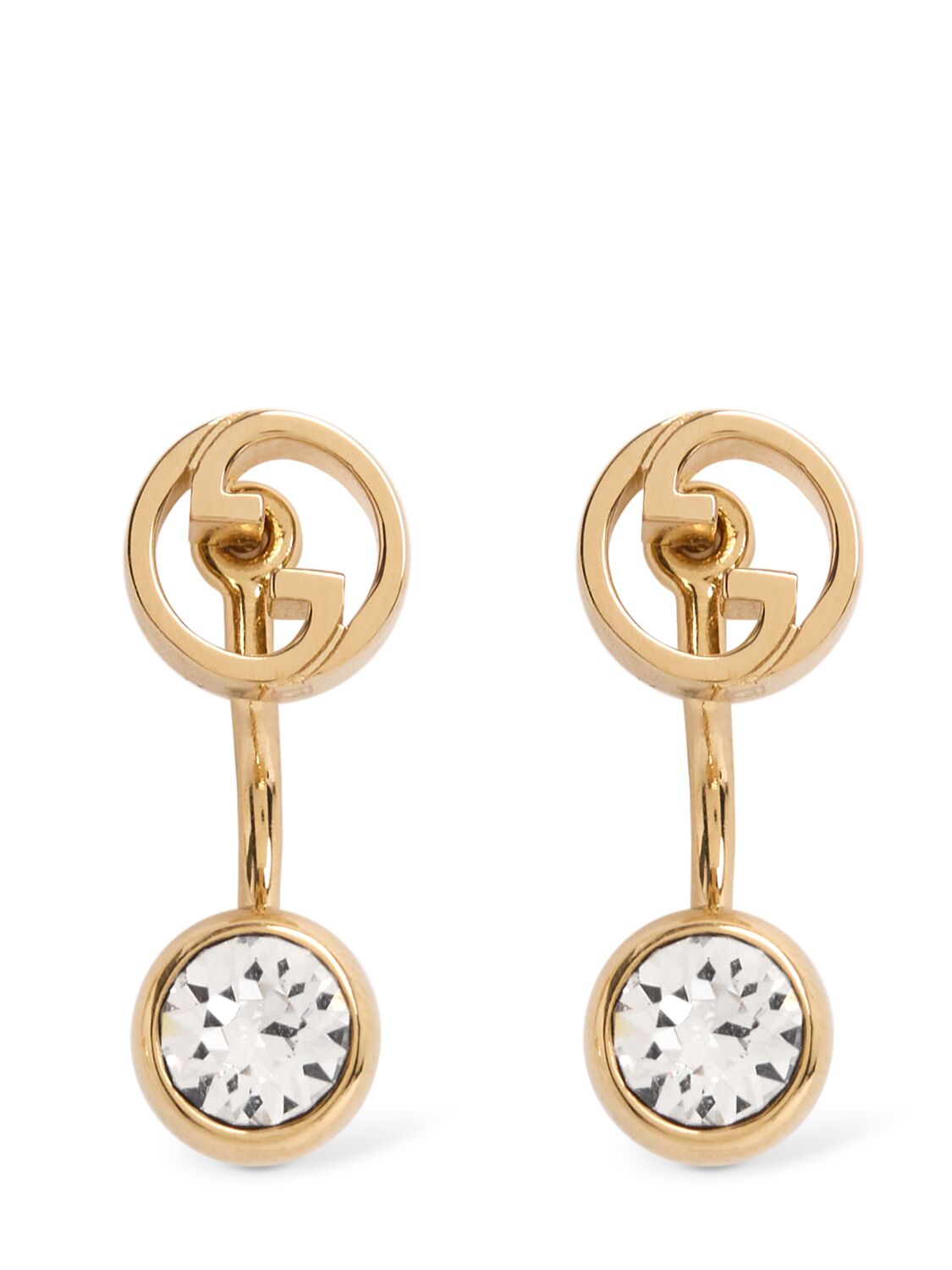 Gucci Blondie Embellished Brass Earrings