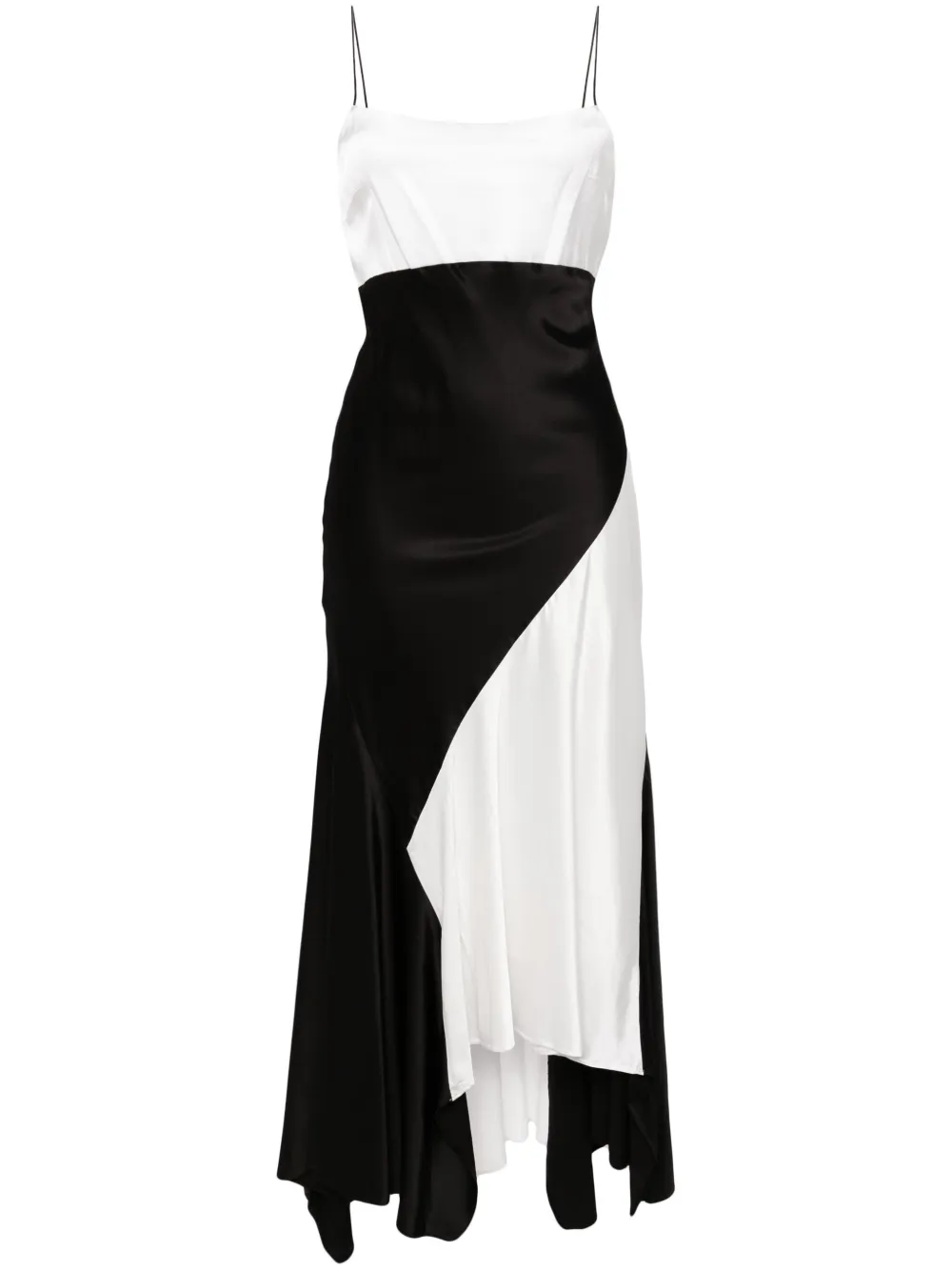 alice + olivia Rosa handkerchief midi dress - Nero
