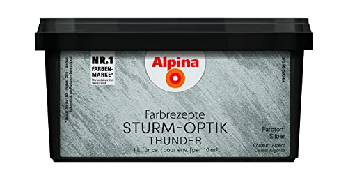 Alpina Aquarell, Farbrezepte Sturm-Optik Silber 1 Liter
