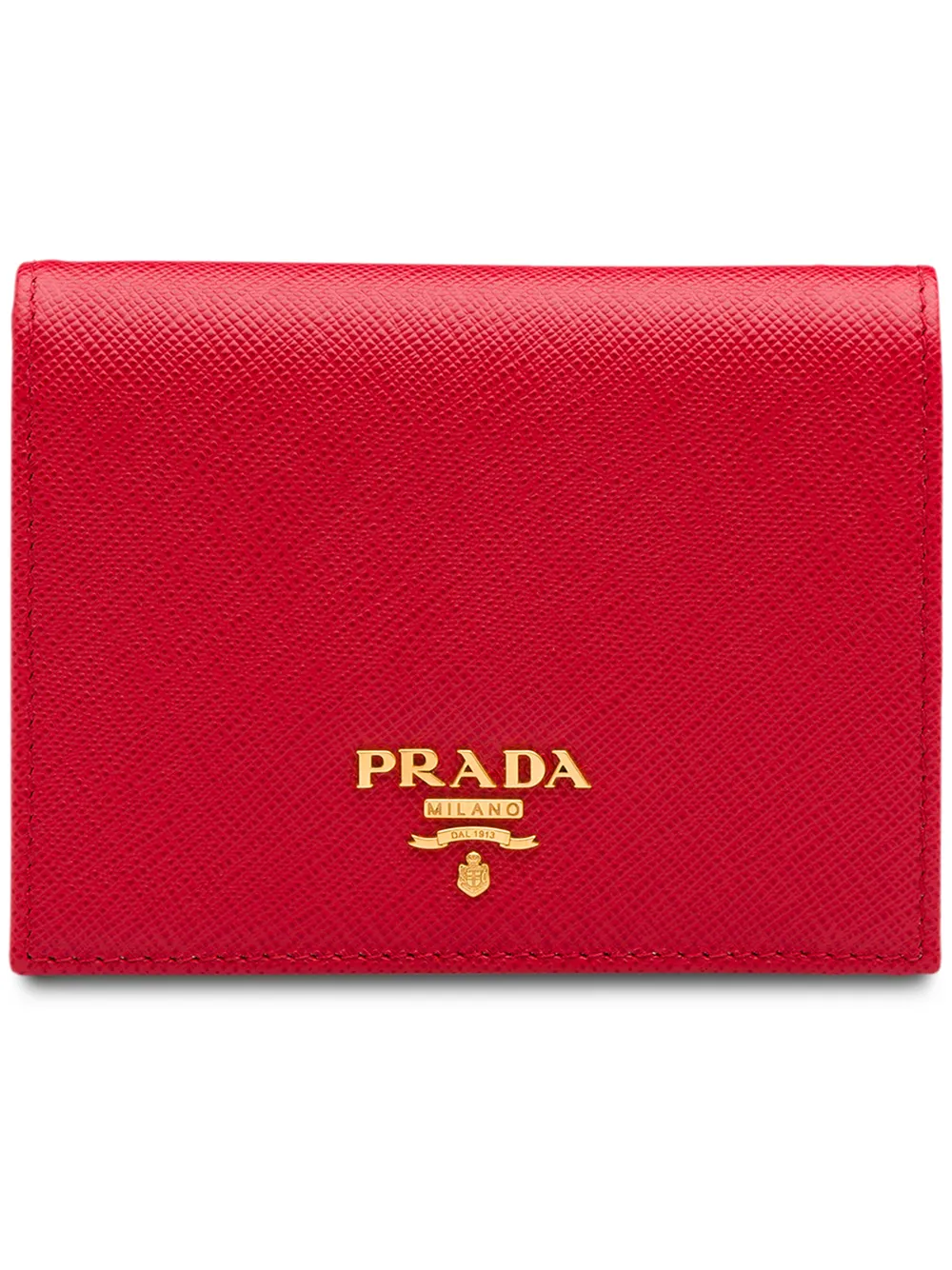 Prada Portafoglio piccolo in pelle Saffiano - Rosso