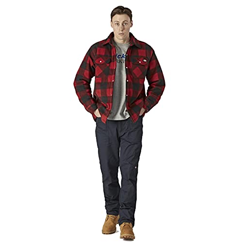 Dickies Uomo, Camicia Portland, Rosso, S