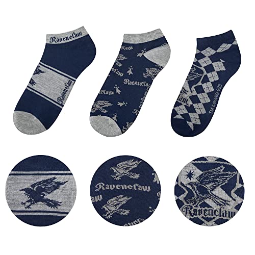 Cinereplicas Harry Potter - Socquettes (Set De 3) - Licence Officielle (Corvonero)