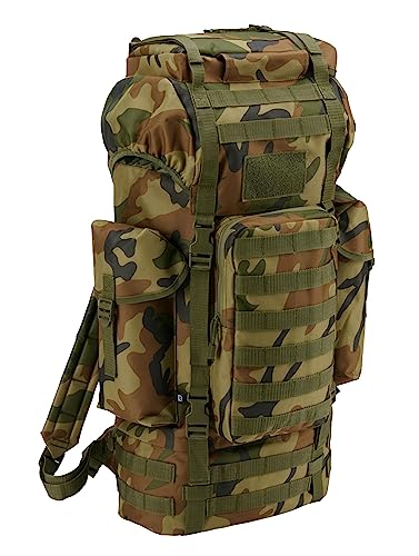 Brandit Zaino Da Combattimento Molle, Zaino Unisex - Adulto, Woodland, 65 Litri