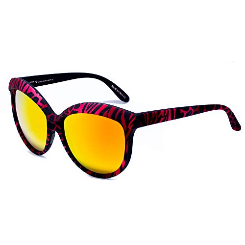 Italia Independent 0092-Zef-053 Occhiali Da Sole, Multicolore (Rojo/Nero), 58.0 Donna