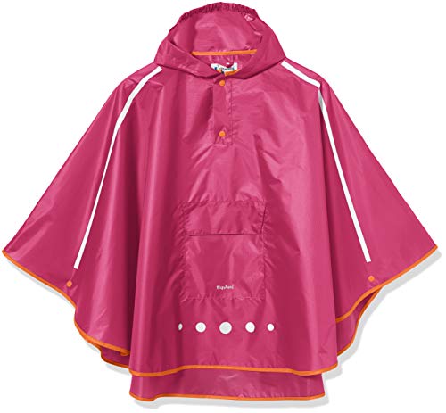 Playshoes Poncho Antipioggia Pieghevole, Giacca Antipioggia Impermeabile Unisex - Bambini E Ragazzi, Bacca, L