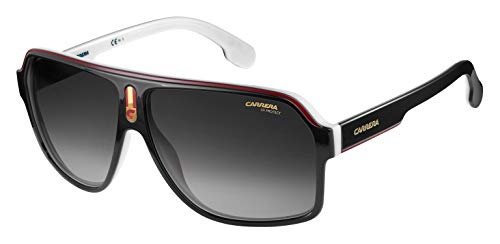 Carrera 1001/S, Occhiali Da Sole Unisex Adulto, Nero (Black White), 62