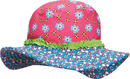Playshoes Cappello Da Sole Con Protezione Uv, Copricapo Con Cuffia Da Bagno Bambine E Ragazze, Fiori, 55Cm