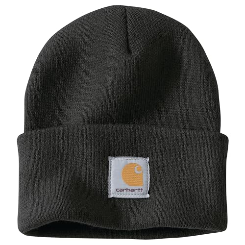 Carhartt Berretto A Maglia Con Risvolto, Unisex - Adulto, Nero, Taglia Unica