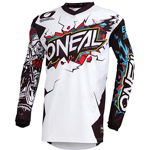 O'Neal | Maglia Da Motocross A Manica Lunga | Bambini | Mx Mtb Mountainbike Enduro | Protezione Gomito Cucita, Collo A V, Materiale Traspirante | Elem