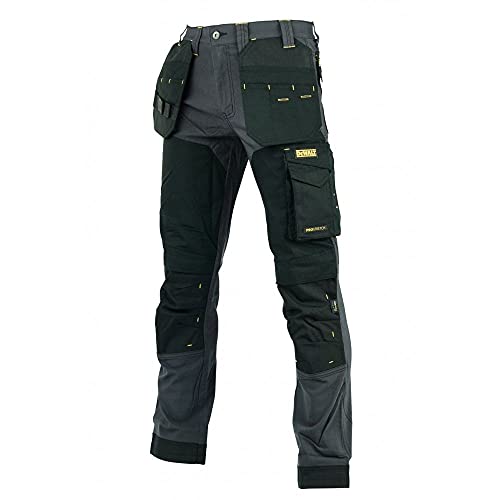 Dewalt Dewmem3629-Tb Memphis Holster Pantaloni Vita 36" Gamba 29", Nero/Grigio, 36W / 29L Uomo