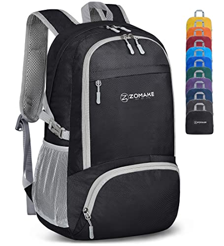 Zomake Zaino Pieghevole Leggero - Zaini Ripiegabile Zainetto Piccolo 30L,Packable Backpack Da Trekking Per Donna Uomo Viaggio Campeggio Città Sportivo