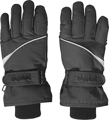 Playshoes Guanto Per Dita, Guanti Invernali Unisex - Bambini E Ragazzi, Nero, 3 (Ca. 4-6 Jahre)