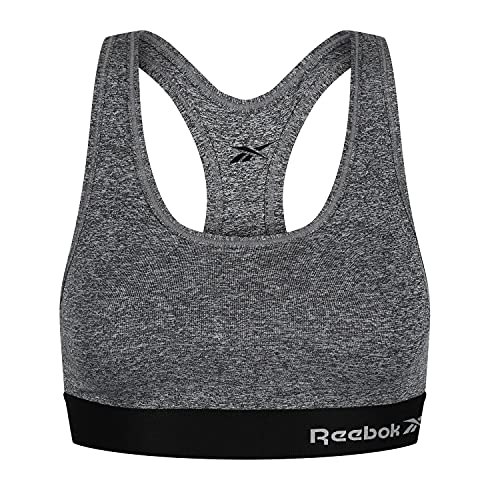 Reebok Da Donna Sports Crop Top Simone Grigio Marl, M