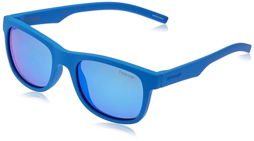 Polaroid Occhiali Da Sole Unisex Per Bambini Pld 8020/S Jy Zdi 46 Blu