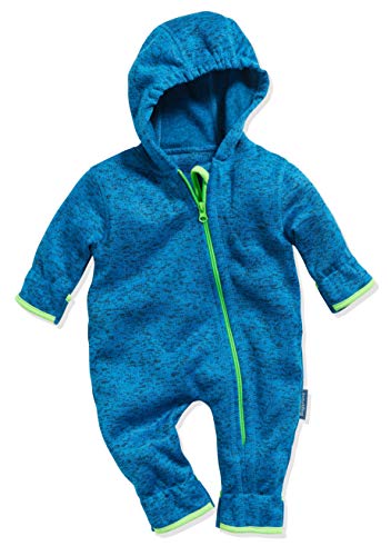 Playshoes Tuta In Pile, Tuta Unisex - Bambini E Ragazzi, Pile Lavorato A Maglia Blu, 68