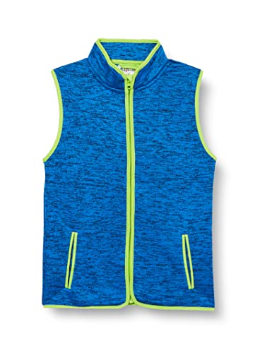 Playshoes Gilet In Pile, Piano Da Esterno Unisex - Bambini E Ragazzi, Pile Lavorato A Maglia Blu, 98