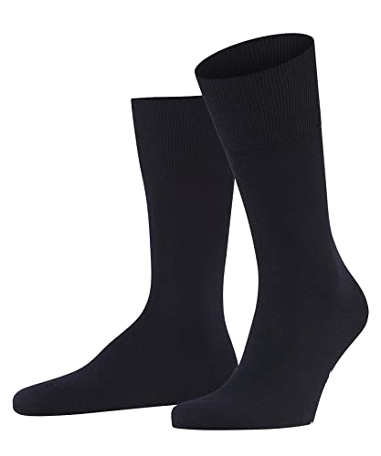 Falke Airport M So Lana Cotone Tinta Unita 1 Paio, Calzini Uomo, Blu (Dark Navy 6370), 41-42