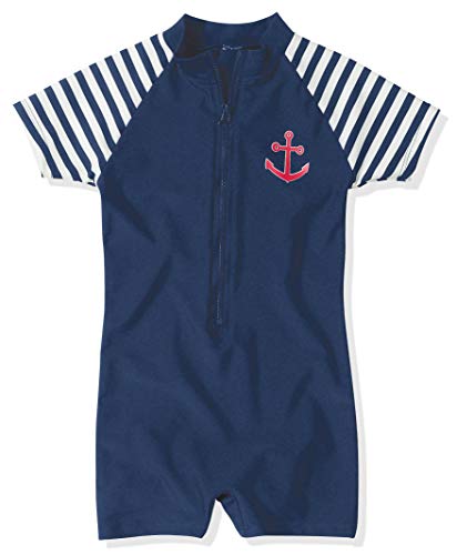 Playshoes Protezione Uv In Un Unico Pezzo, Costume Da Bagno Unisex - Bambini E Ragazzi, Marittimo, 98/104