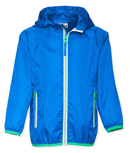 Playshoes Giacca Antipioggia Pieghevole, Giacca Funzionale Impermeabile Antipioggia Unisex - Bambini E Ragazzi, Blu, 164
