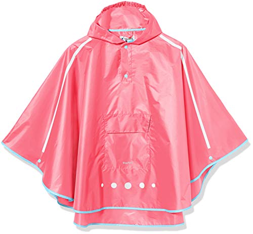 Playshoes Poncho Antipioggia Pieghevole, Giacca Antipioggia Impermeabile Unisex - Bambini E Ragazzi, Rosa, S