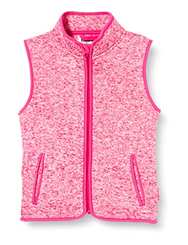 Playshoes Gilet In Pile, Piano Da Esterno Unisex - Bambini E Ragazzi, Pile Rosa Lavorato A Maglia, 92