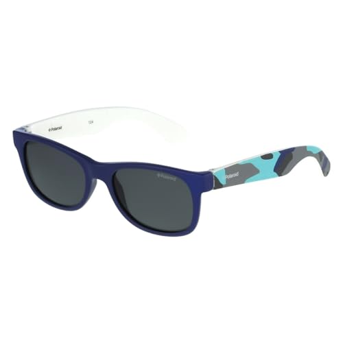 Polaroid P0300 Y2, Occhiali Da Sole Unisex - Bambini, Blu (T6D/Y2 Blue Camublu), 43