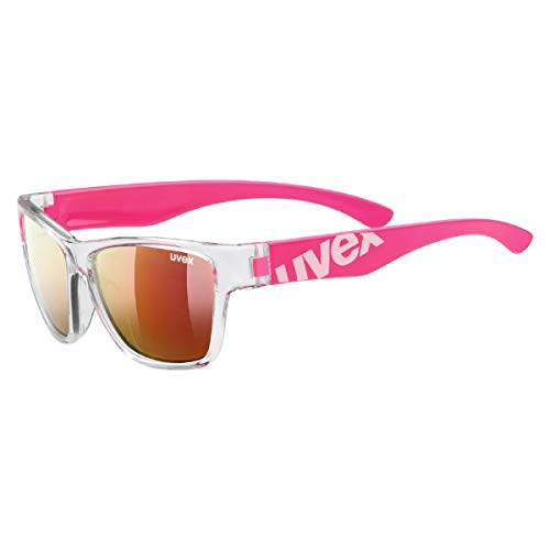 Uvex Sportstyle 508, Occhiali Da Sole Per Bambini, Specchiato, Incl. Fascia, Clear Pink/Red, One Size
