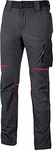 U-Power World Modern, Pantalone Slim Fit, Con Multitasche Frontali E Laterali, Comodo Ed Elasticizzato, Con Bottone Frontale, Tessuto Traspirante (Gre