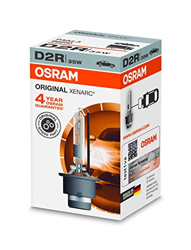 Osram Xenarc Original D2R Lampada Per Proiettori Allo Xeno 66250 +100% 4150K Di Luce In Più In Confezione Singola