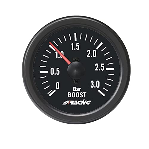Simoni Racing Bv/B2 Indicatore Meccanico Di Pressione Turbo+Vac Specifico Per Motori Turbo Diesel, Nero