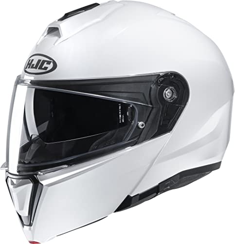 Casco Moto Hjc I90 Bianco Perla / Pearl White, Bianco, Xs