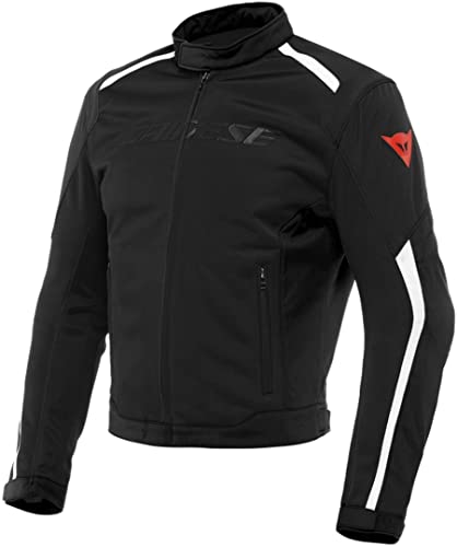 Dainese Hydraflux 2 Air D-Dry Jacket, Giacca Moto Estiva Con Fodera Impermeabile Removibile, Uomo, Nero/Bianco, 60